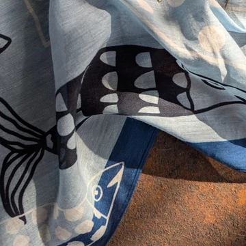 Halmintás pamut-selyem kendő – MIÉRT NOVEMBEr? kollekció