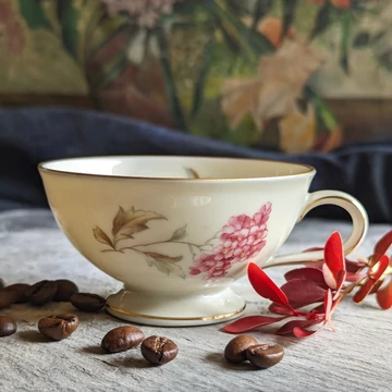 Virágos, vintage, porcelán kávéscsésze
