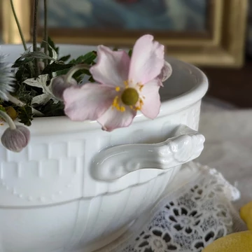Zsolnay porcelán tál (fehér)