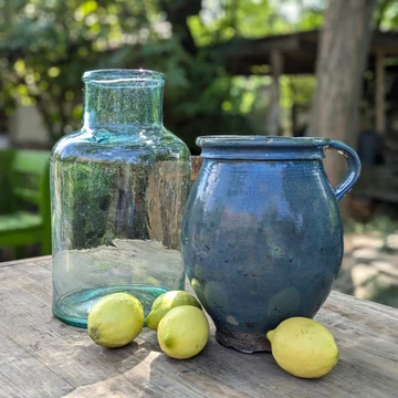 6 l-es hutaüveg pecséttel (1900-as évekből)