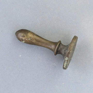 Antik réz negatív pecsétnyomó O.A. monogrammal