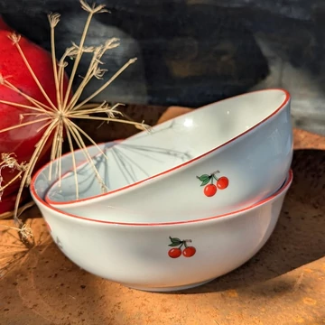 Alföldi Porcelán tálka meggy vagy cseresznye mintával