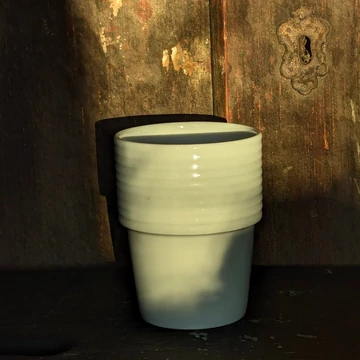 Rakásolható fehér vintage porcelán poharak