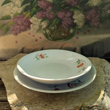Pipacs mintás Alföldi Porcelán mélytányér
