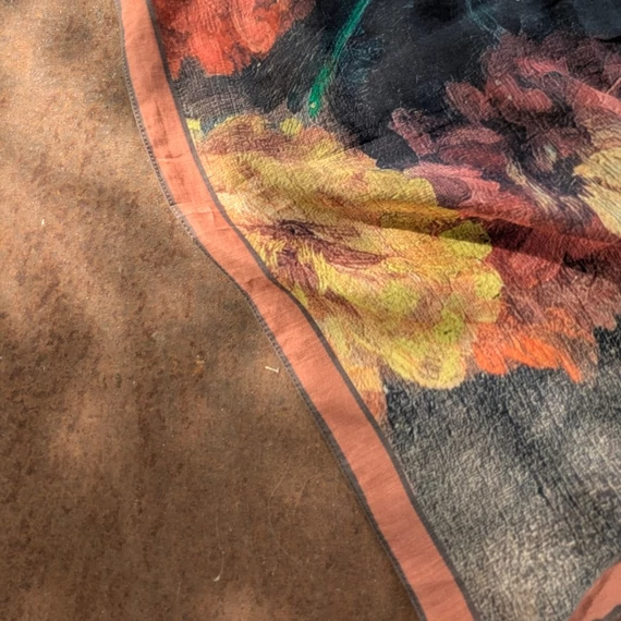 Rézvirágos pamut-selyem kendő – MIÉRT NOVEMBEr? kollekció