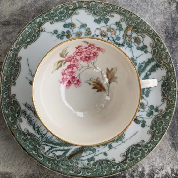Virágos, vintage, porcelán kávéscsésze