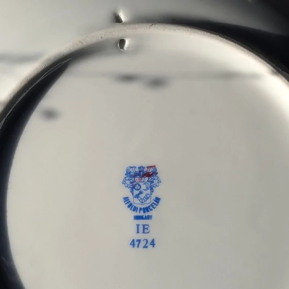 Alföldi Porcelán tányér piros népi mintával