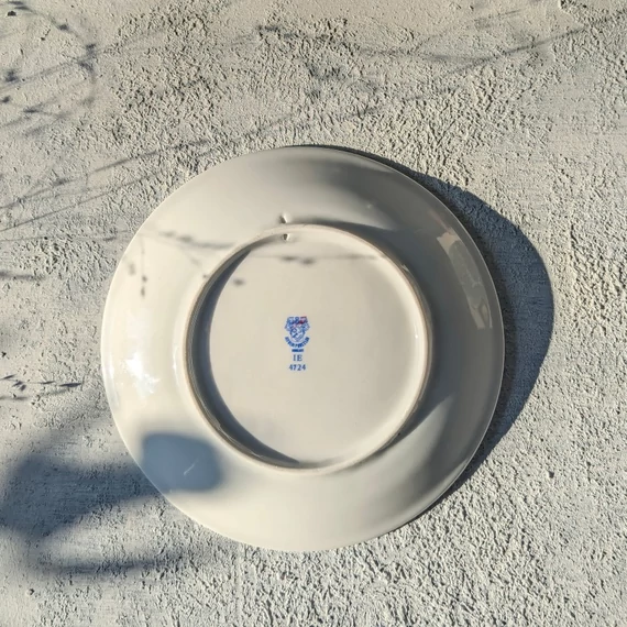 Alföldi Porcelán tányér piros népi mintával