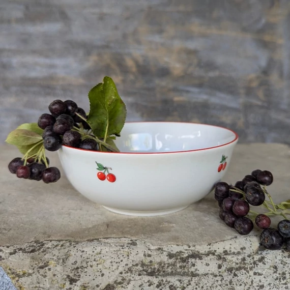 Alföldi Porcelán tálka meggy vagy cseresznye mintával