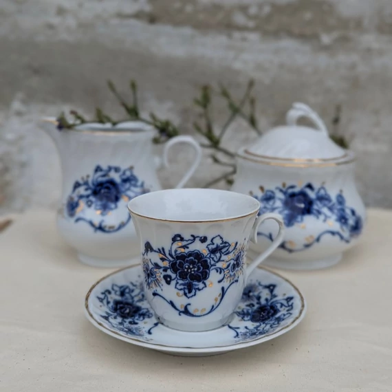 JRJS Cluj kobaltkék mintás porcelán készlet