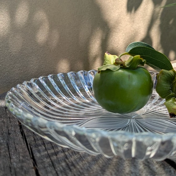 Lausitzer Glas üveg tálaló tányér