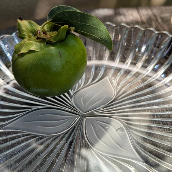 Lausitzer Glas üveg tálaló tányér