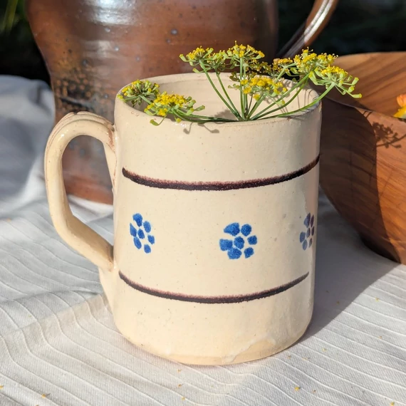 Kakasos kerámia bögre