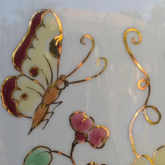 Pillangó mintás Zsolnay porcelán váza