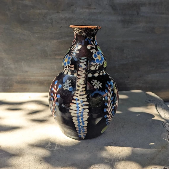 Vásárhelyi kerámia füles váza