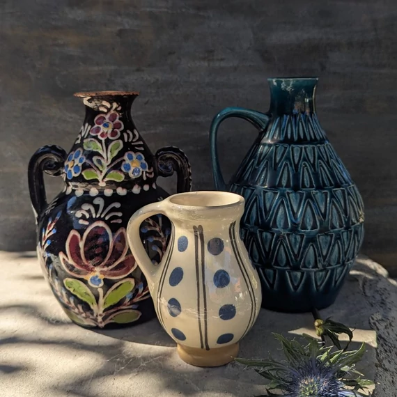 Vásárhelyi kerámia füles váza