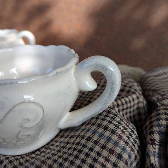 Romantikus nagy méretű kerámia bögrék (Vanilia Kerámia, 2db)