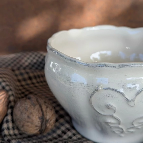 Romantikus nagy méretű kerámia bögrék (Vanilia Kerámia, 2db)