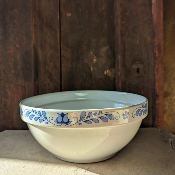 Alföldi Porcelán tál – kék tulipános népi minta