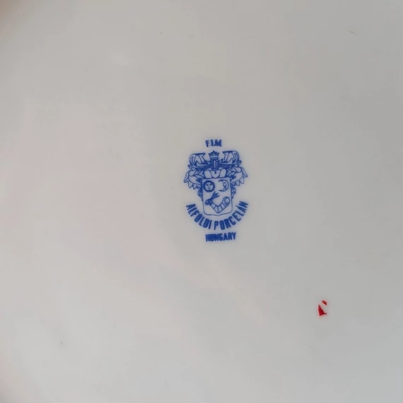 Alföldi Porcelán tál – kék tulipános népi minta
