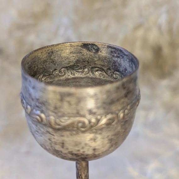 Három vintage ezüstözött kehely – gyertyatartónak is tökéletes