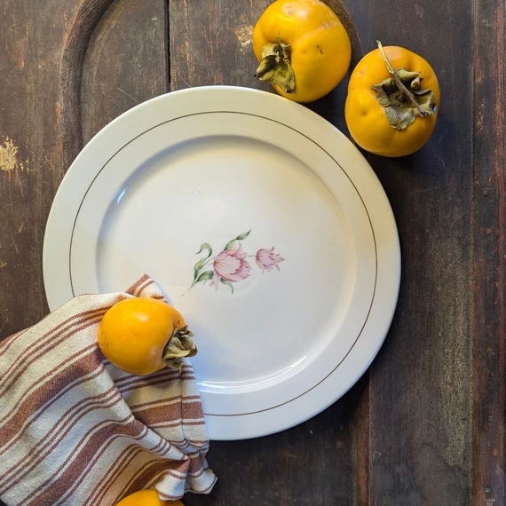 Alföldi Porcelán kínálótányér rózsaszín tulipán mintával