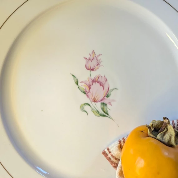 Alföldi Porcelán kínáló tányér - tulipános