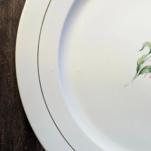 Alföldi Porcelán kínáló tányér - tulipános