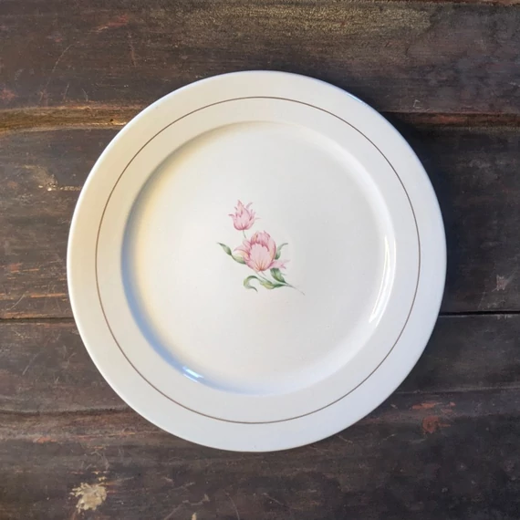 Alföldi Porcelán kínáló tányér - tulipános
