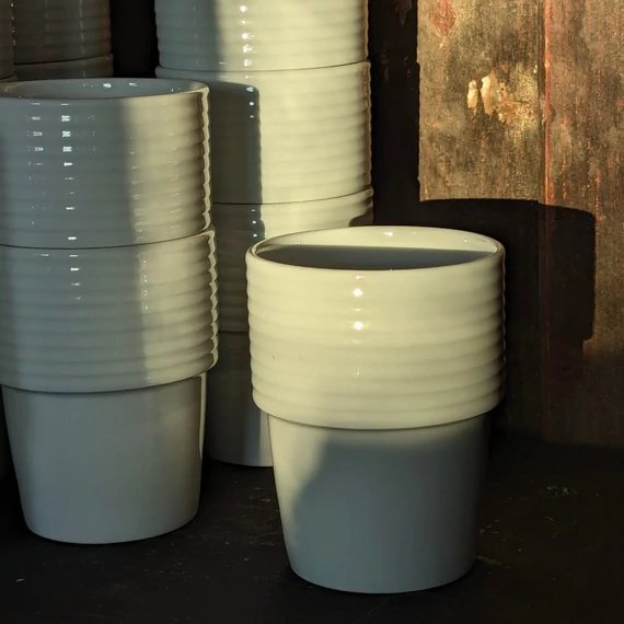 Rakásolható vintage porcelán pohár – 300 ml