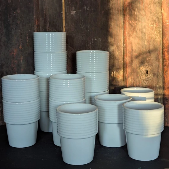 Rakásolható vintage porcelán pohár – 300 ml