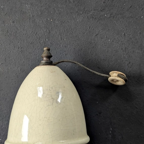 Vintage fehér porcelán ellensúly csigás lámpákhoz