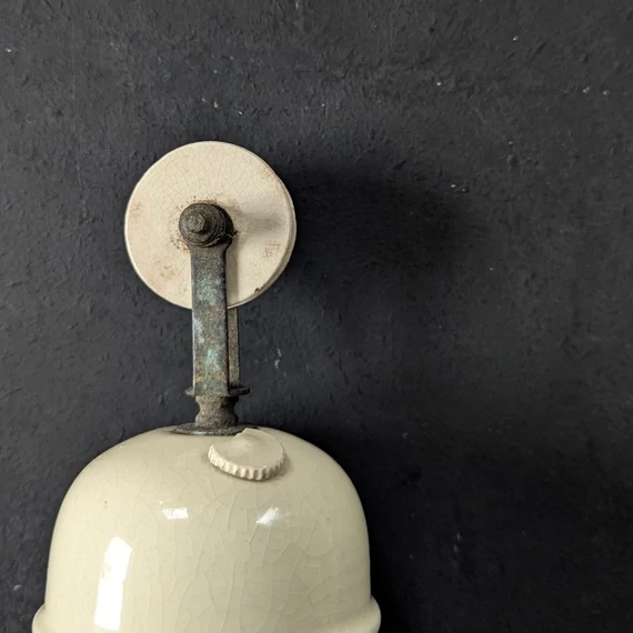 Vintage fehér porcelán ellensúly csigás lámpákhoz