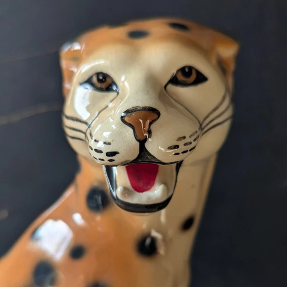 Vintage kerámia gepárd figura