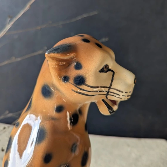 Vintage kerámia gepárd figura