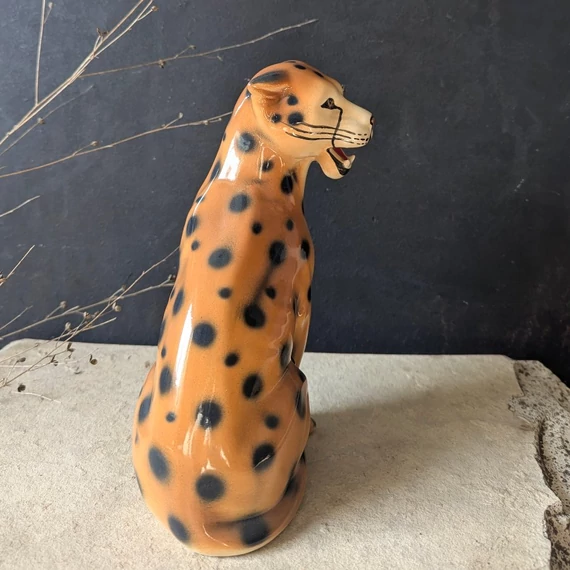 Vintage kerámia gepárd figura