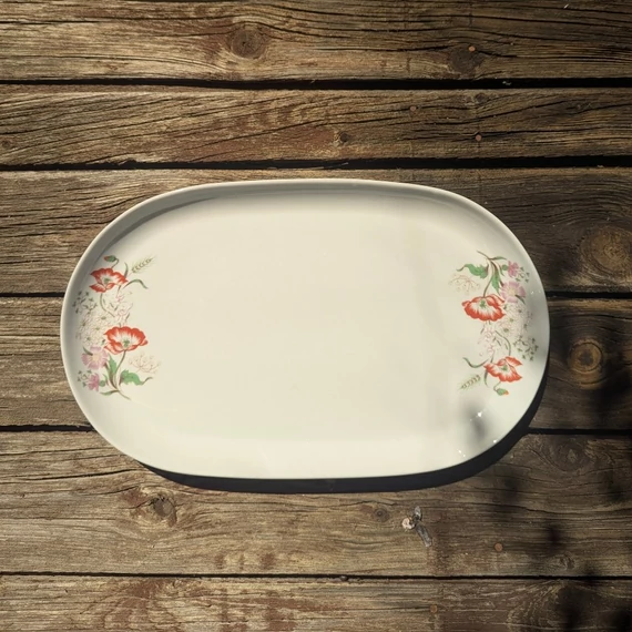 Pipacsos Alföldi Porcelán étkészlet – 25 darabos nyári nosztalgia