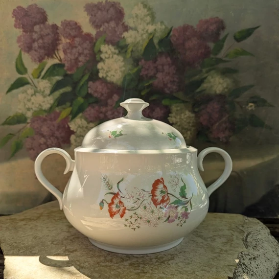 Pipacsos Alföldi Porcelán étkészlet – 25 darabos nyári nosztalgia