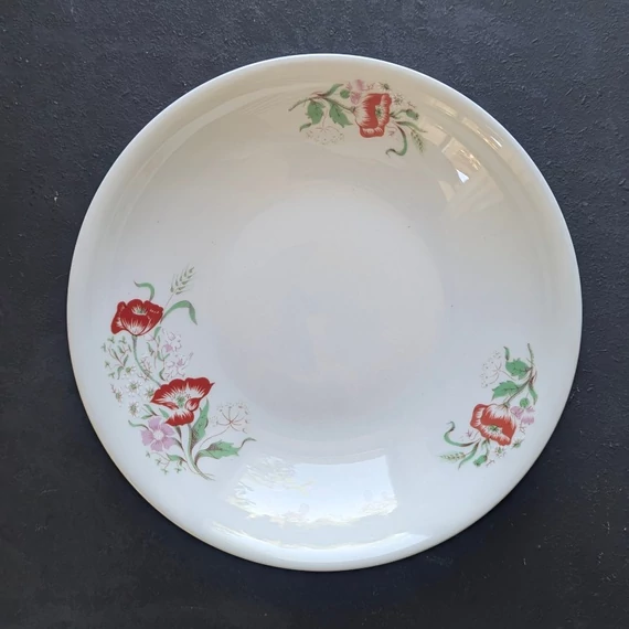 Pipacs mintás Alföldi Porcelán mélytányér