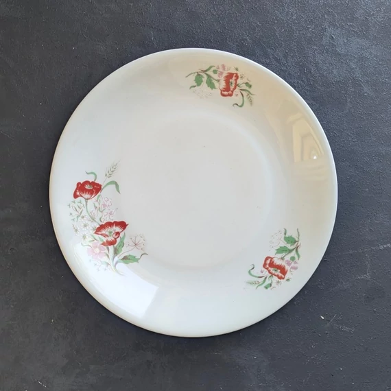 Pipacs mintás Alföldi Porcelán lapostányér