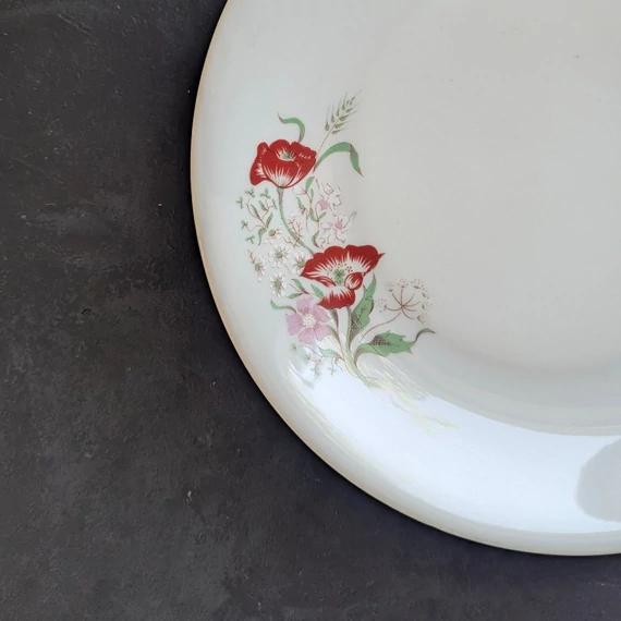 Pipacsos Alföldi Porcelán lapostányér