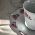 Porcelán kávéskészlet rózsa díszítéssel