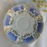 Kék-arany porcelán kávés/teás készlet