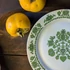 Alföldi Porcelán tányér zöld madaras dekorral