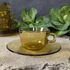 Vintage Pyrex borostyánszínű kávéskészlet (5 személyes)