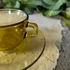Vintage Pyrex borostyánszínű kávéskészlet (5 személyes)
