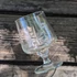 Szőlőfürtös metszett üveg pohárkészlet – 6 darabos vintage talpas szett